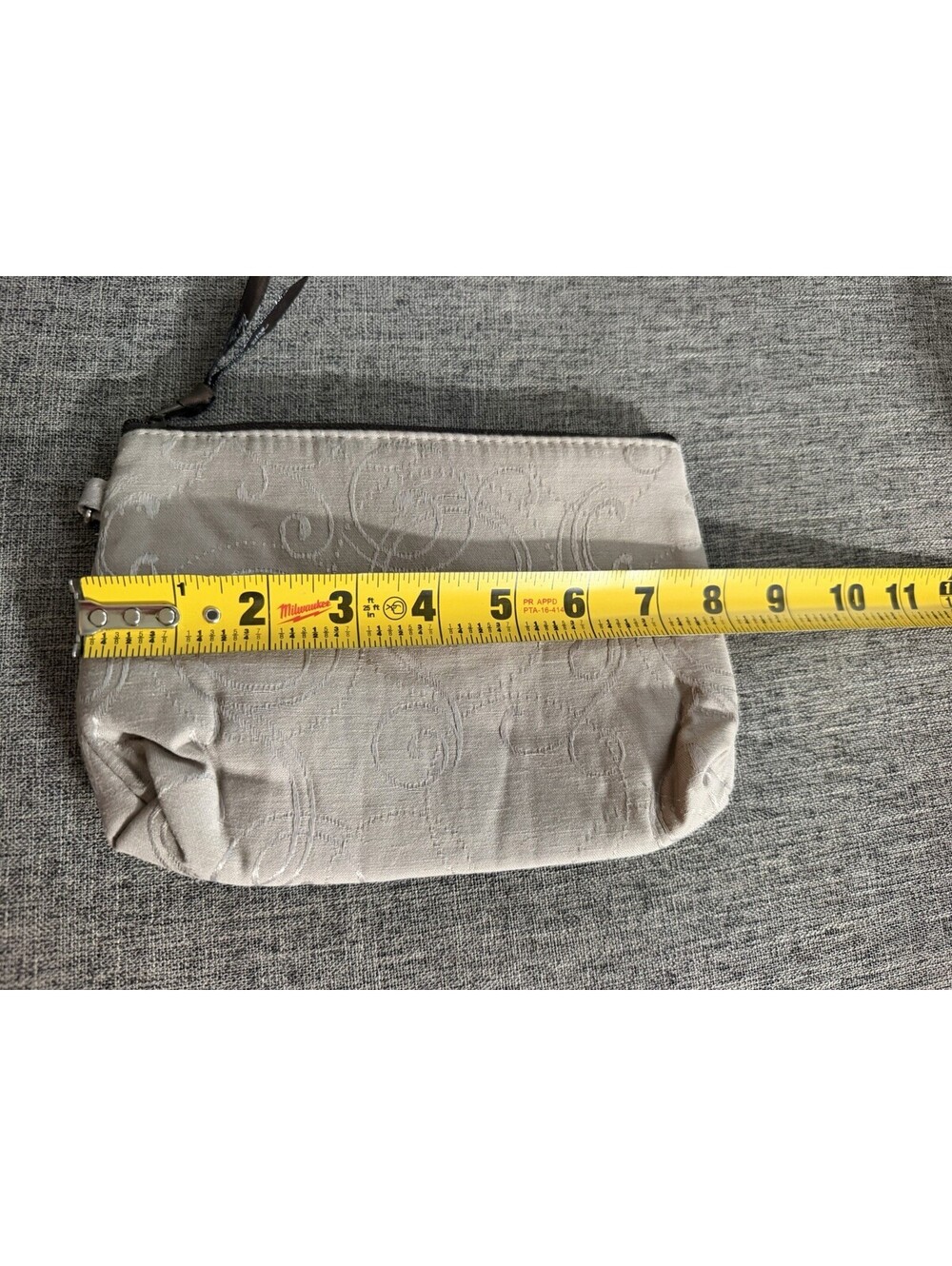 Thirty One Mini Zipper Pouch Hampton in Taupe - Picture 4 of 5